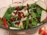 Honey Crisp Apple Spinach Salad