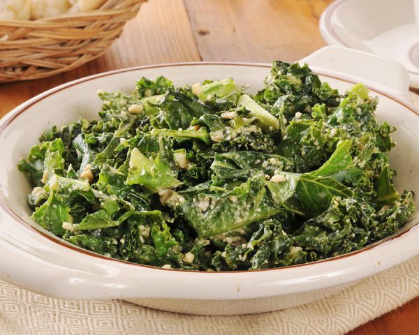 Kale Greek Salad with Greek Dressing